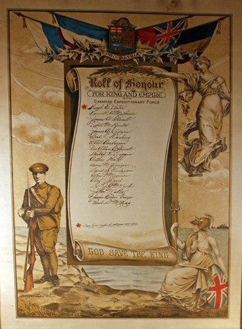 Penetangore IOOF Roll of Honour, courtesy of RCL #183